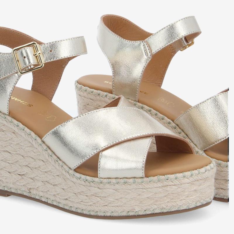 MINA SANDALE W - METAL LEATHER - OR